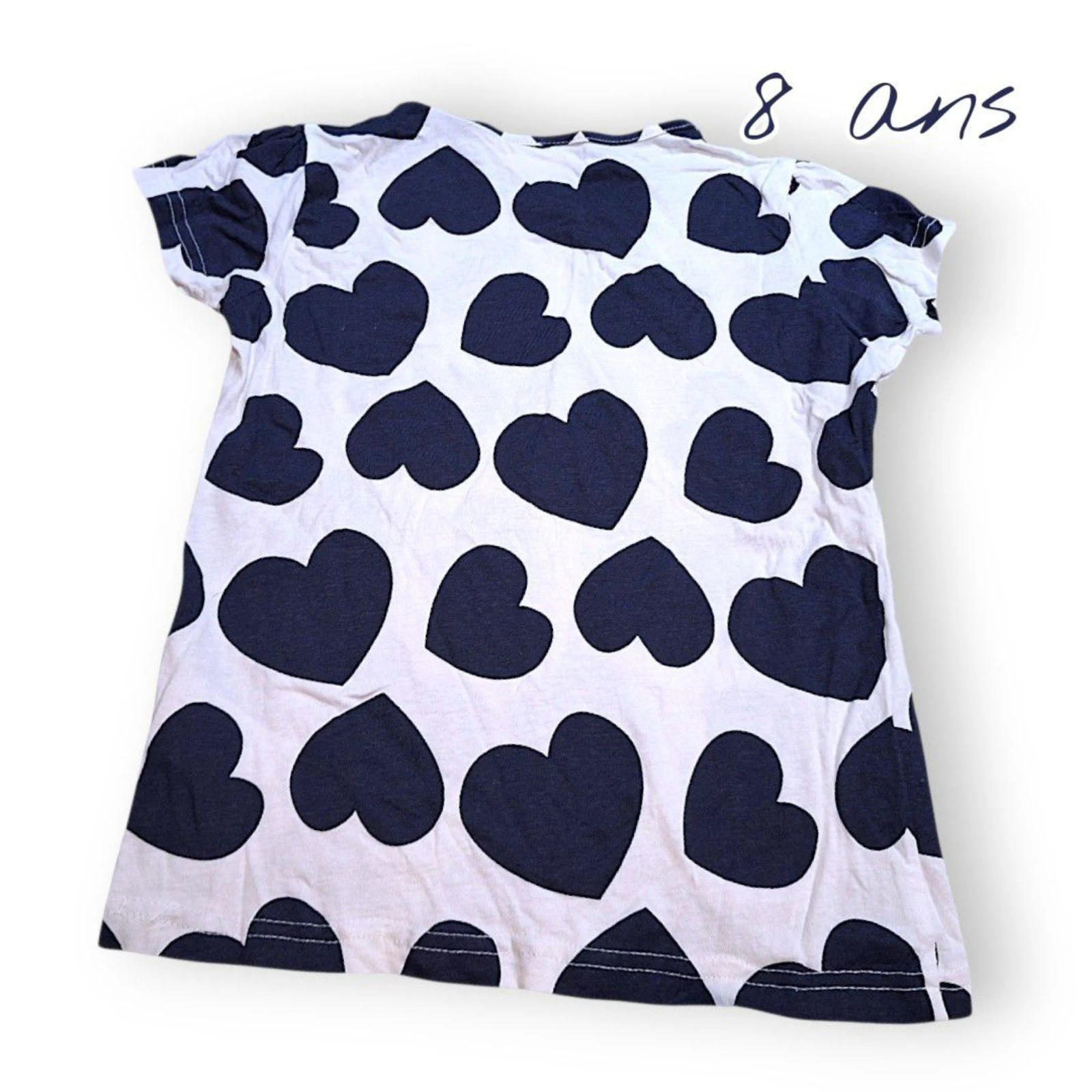 💫💙 Top de niña con estampado de corazones talla 8 años – estilo moderno 💙💫 – photo 2